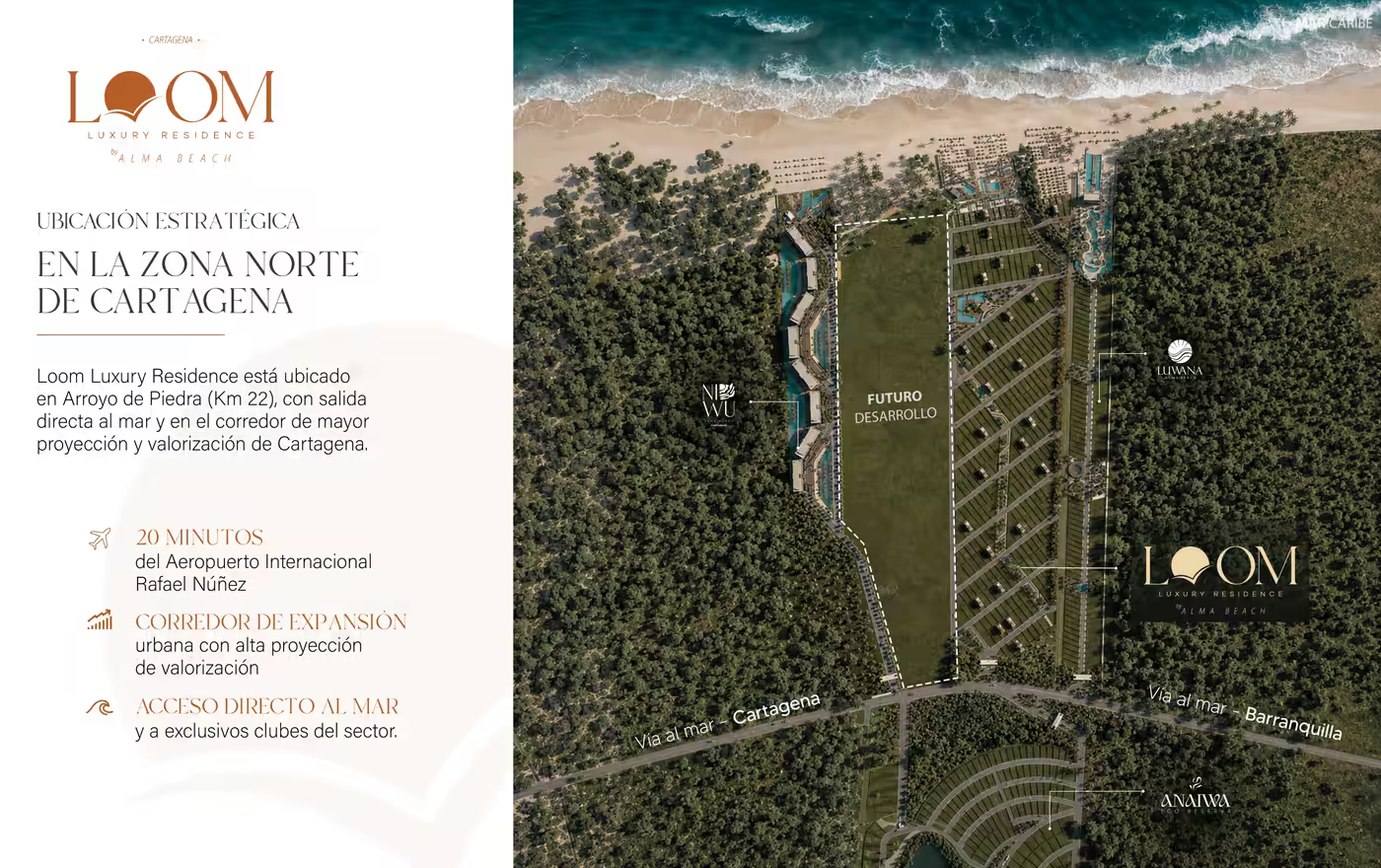 Ubicación del proyecto en la Zona Norte de Cartagena
